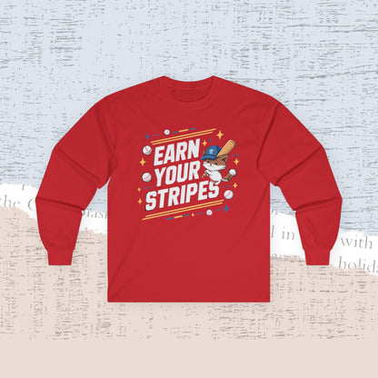 Earn Your Stripe Cotton Long Sleeve Tshirt