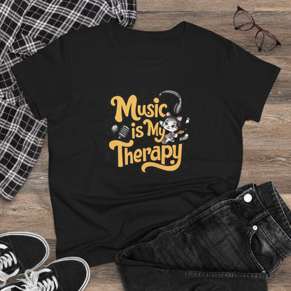 Music Is My Therapy Women Tshirts
