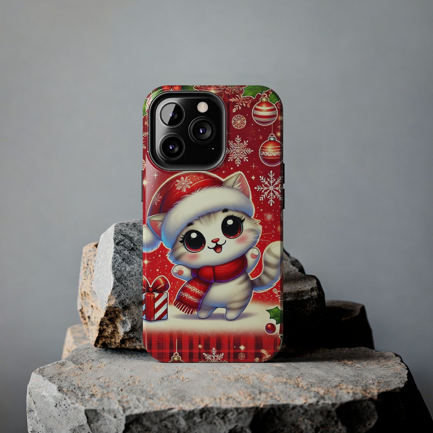Merry Meows Wireless Charging Support Tough Case