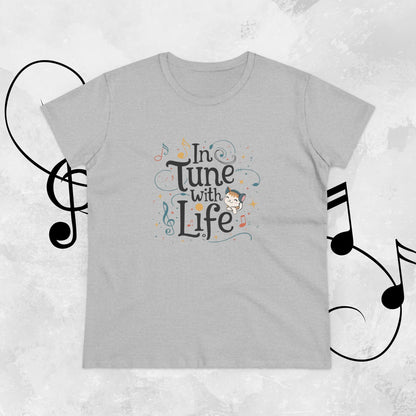 In Tune With Life Women Cotton Tshirt