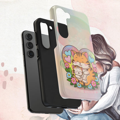 Kitten Cuddle Wireless Charging Support Tough Case
