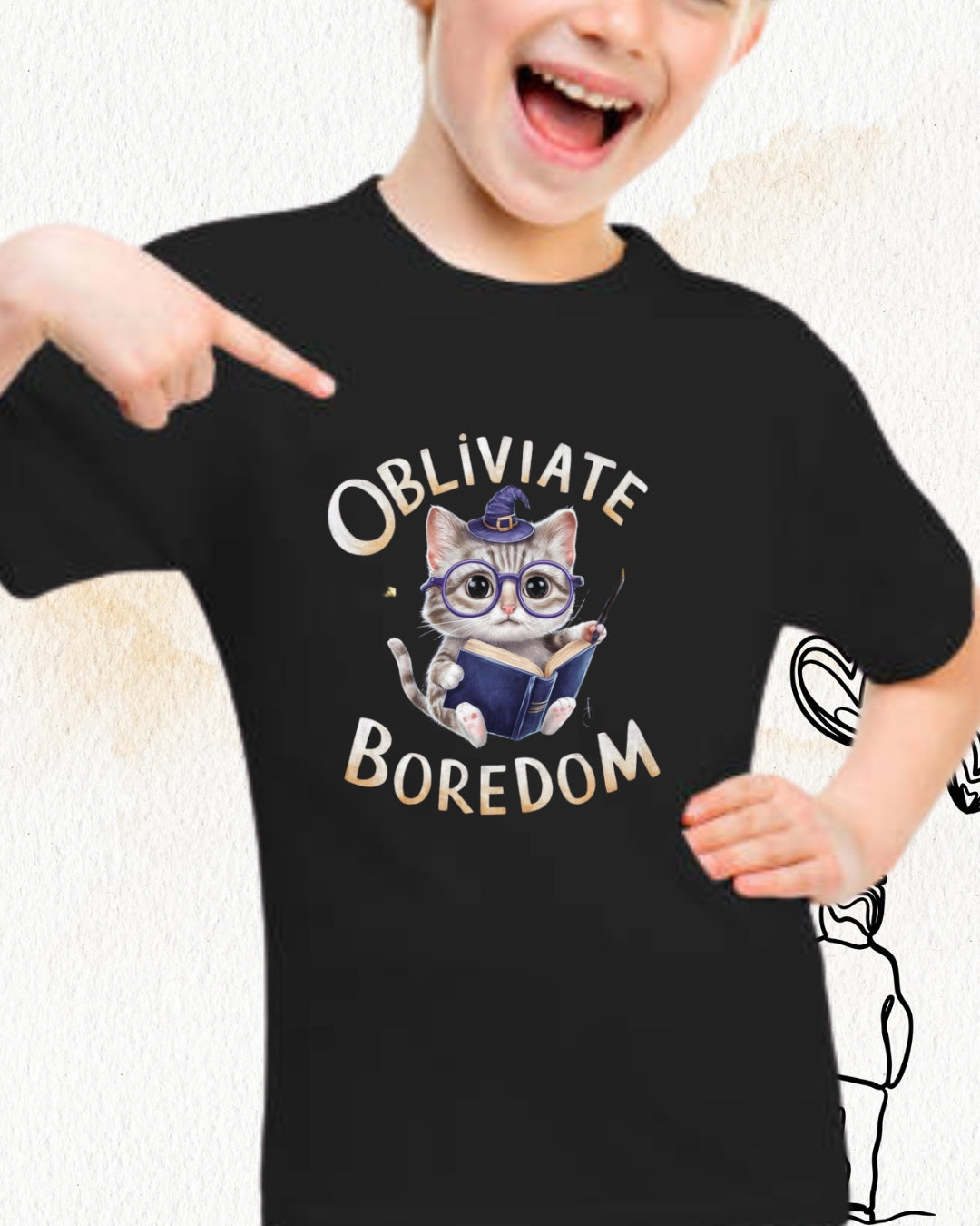 Obliviate Boredom Youth Heavy Cotton T-Shirt