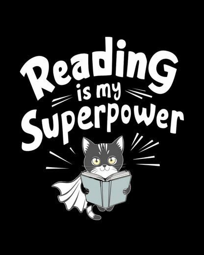 Reading Is My Superpower Booklover Cotton Tshirts