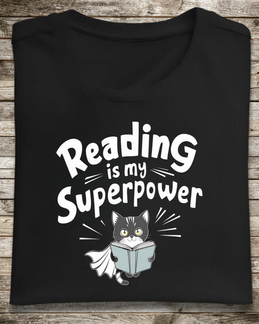 Reading Is My Superpower Booklover Cotton Tshirts