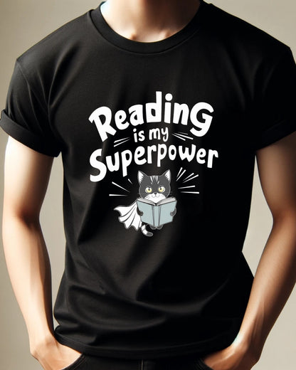 Reading Is My Superpower Booklover Cotton Tshirts