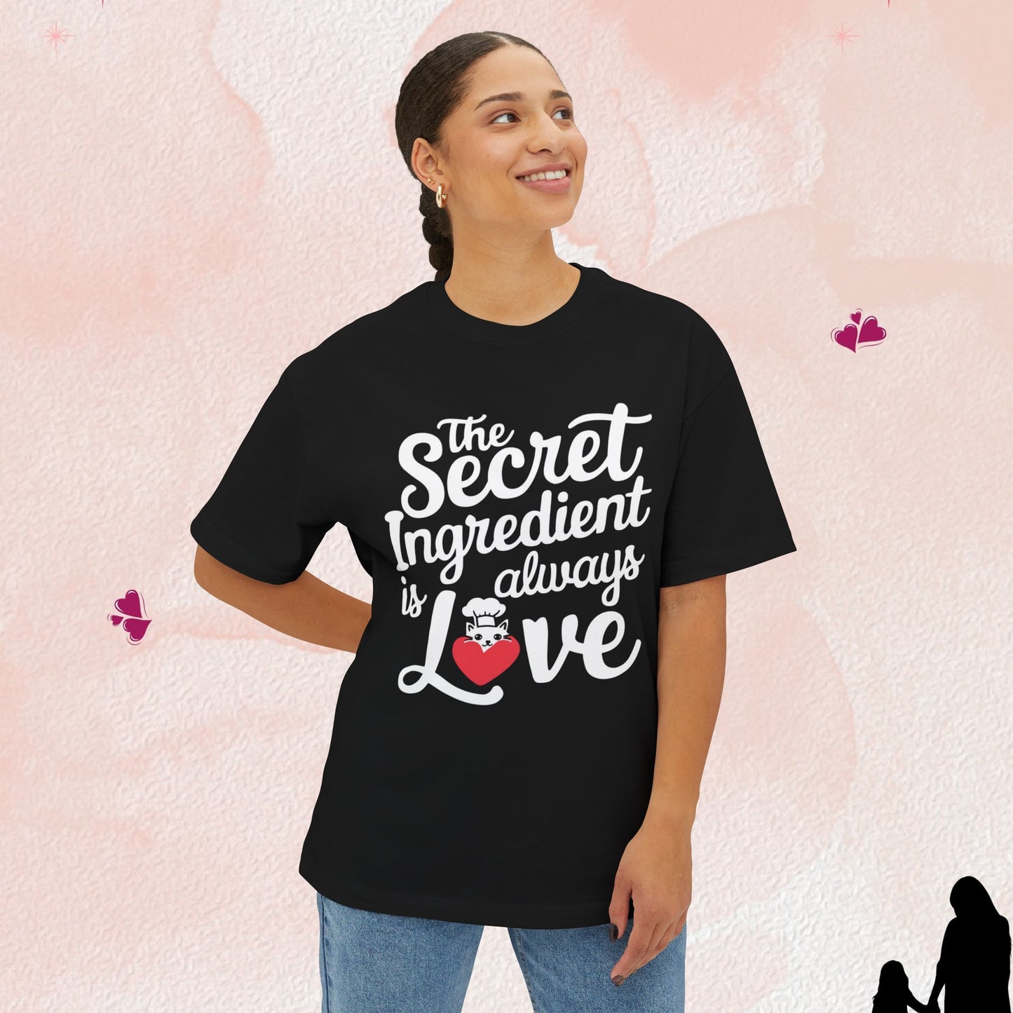 Secret Ingredient Is Love Unisex Oversized Boxy Tshirts
