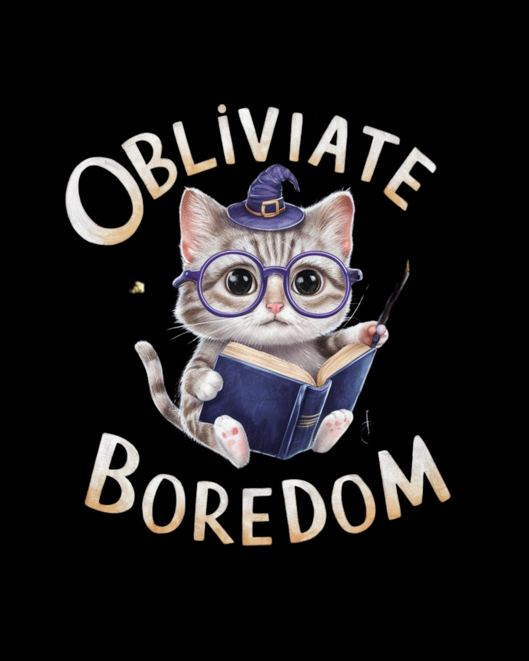 Oblivate Boredom Booklover Cotton T-Shirt