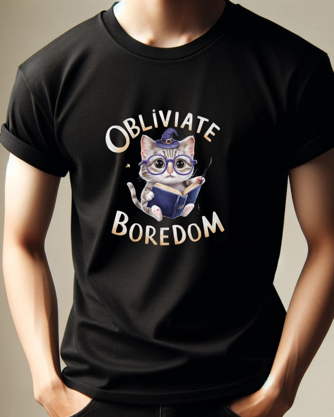 Oblivate Boredom Booklover Cotton T-Shirt