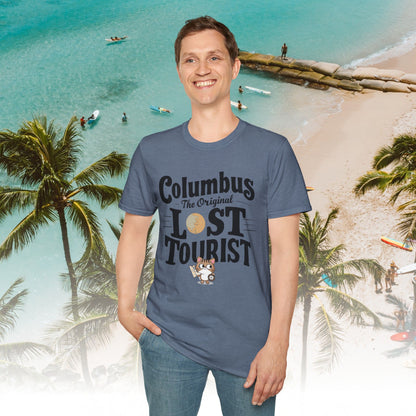 Columbus The Original Lost Tourist Cotton Men Tshirt