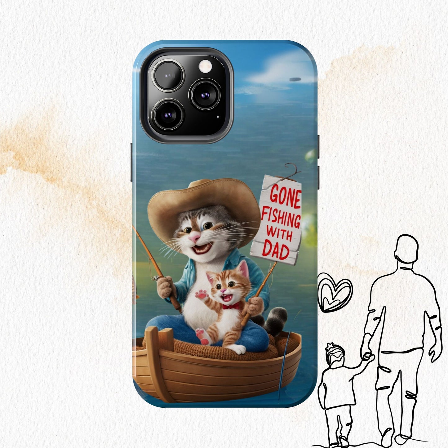 Dadcat Defender Wireless Charging Support Tough Case
