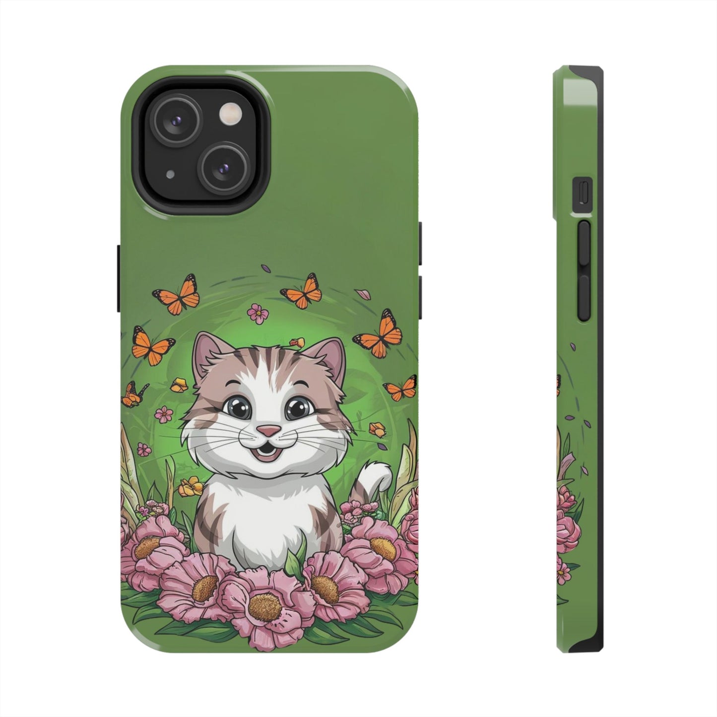 Green Mewsic Wireless Charging Support Tough Case