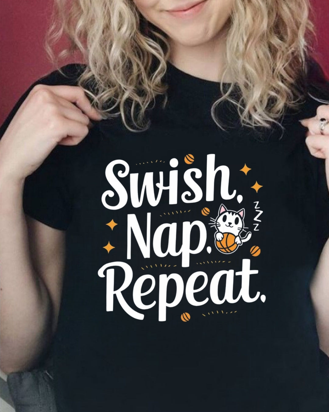 Swish Nap Repeat Kids Cotton T-Shirt