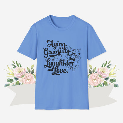 Aging Gracefully With Laughter and Love Cotton Men Tee