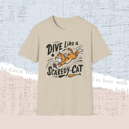 Dive Like Scaredy Cat Cotton Men Tee