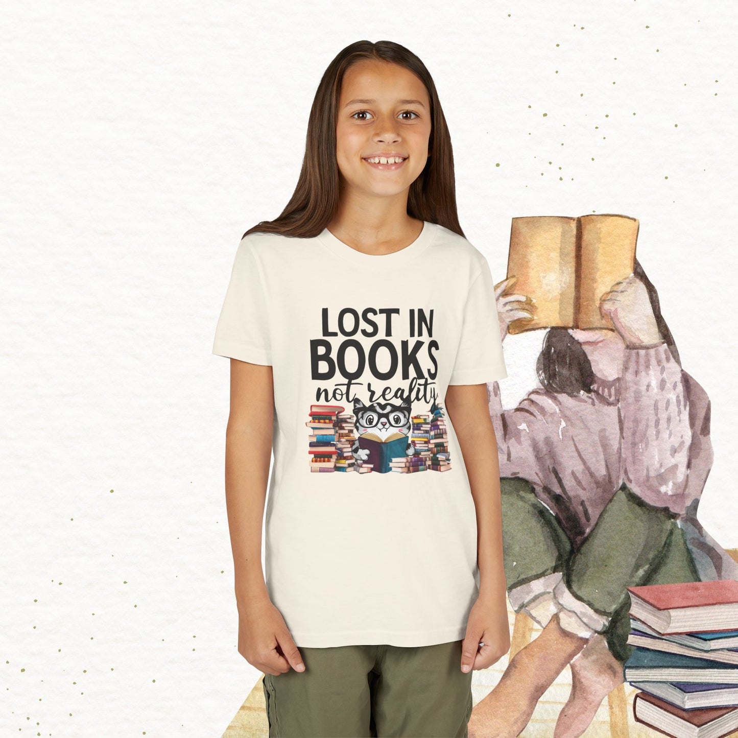 Lost In Book Youth Heavy Cotton T-Shirt
