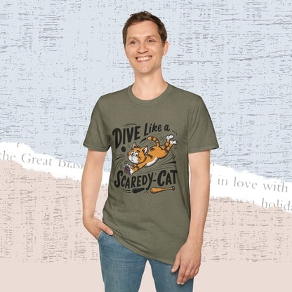 Dive Like Scaredy Cat Cotton Men Tee
