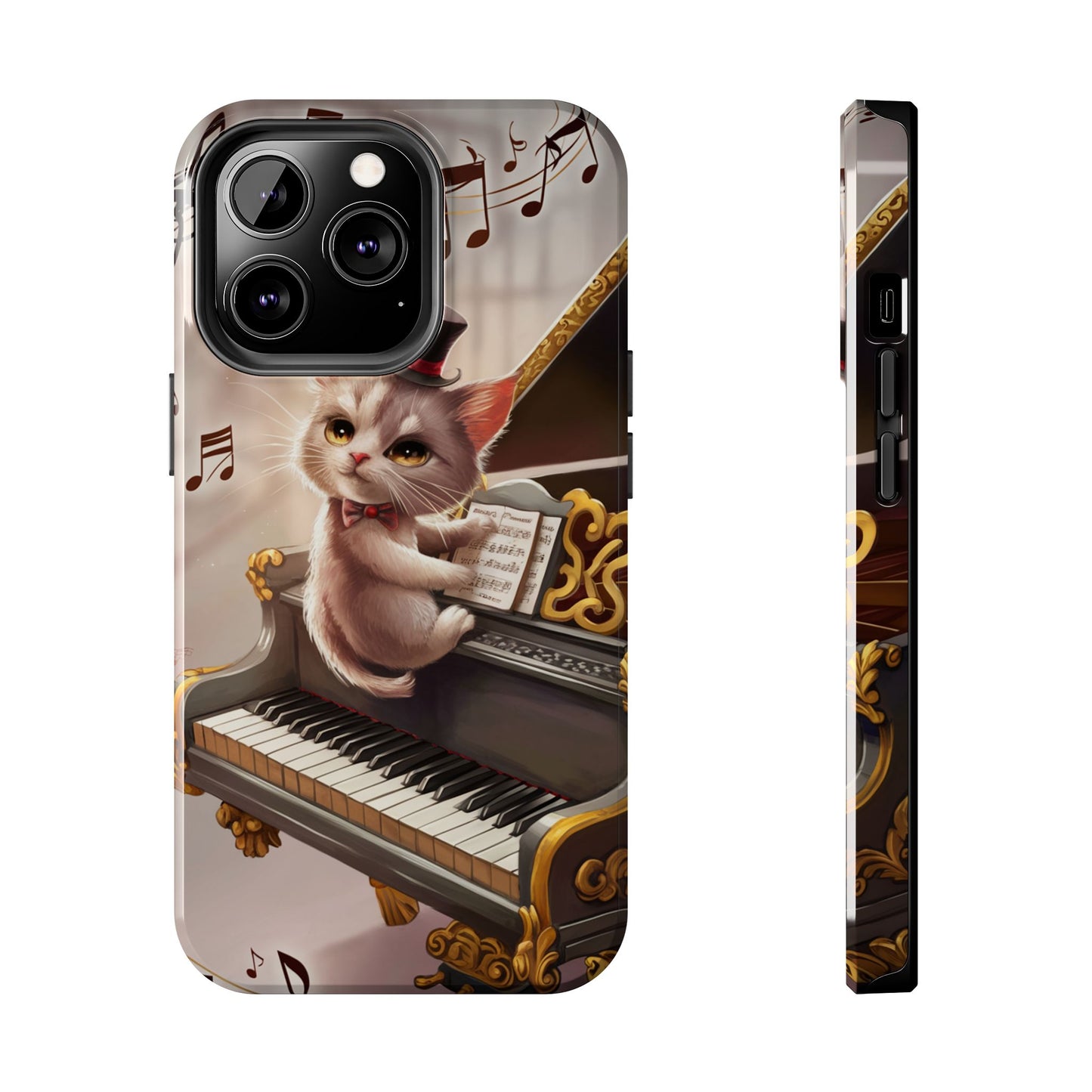 Meowsic Shield Wireless Charging Support Tough Case