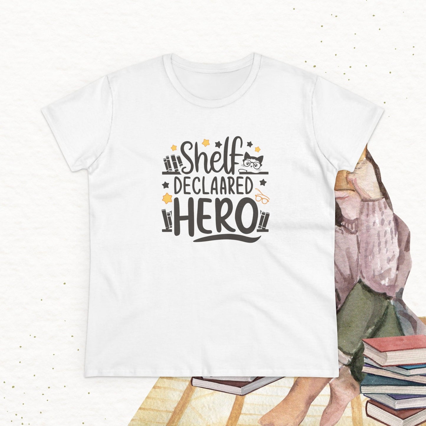 Self Declared Hero Book Lovers Women T-Shirt