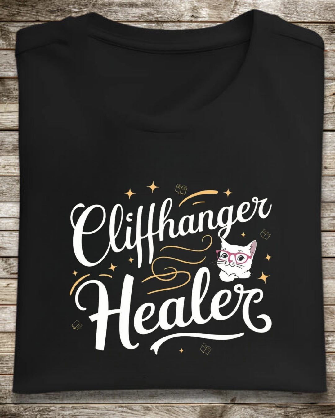 Cliffhanger Healer Booklover Cotton T-Shirt