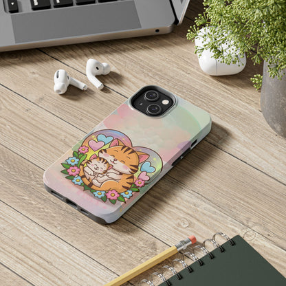 Kitten Cuddle Wireless Charging Support Tough Case