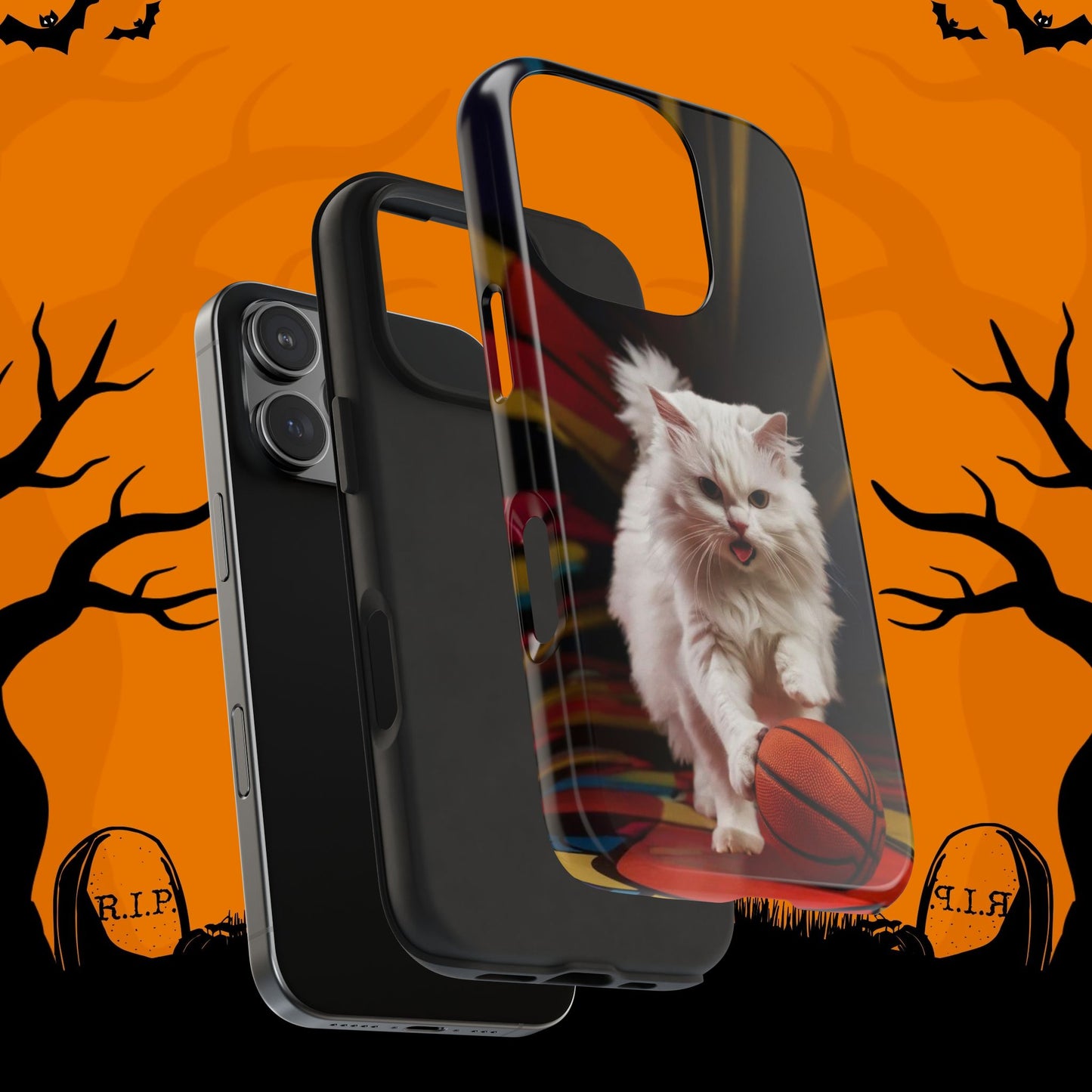 Alley-Oop Meow Wireless Charging Support Tough Case.
