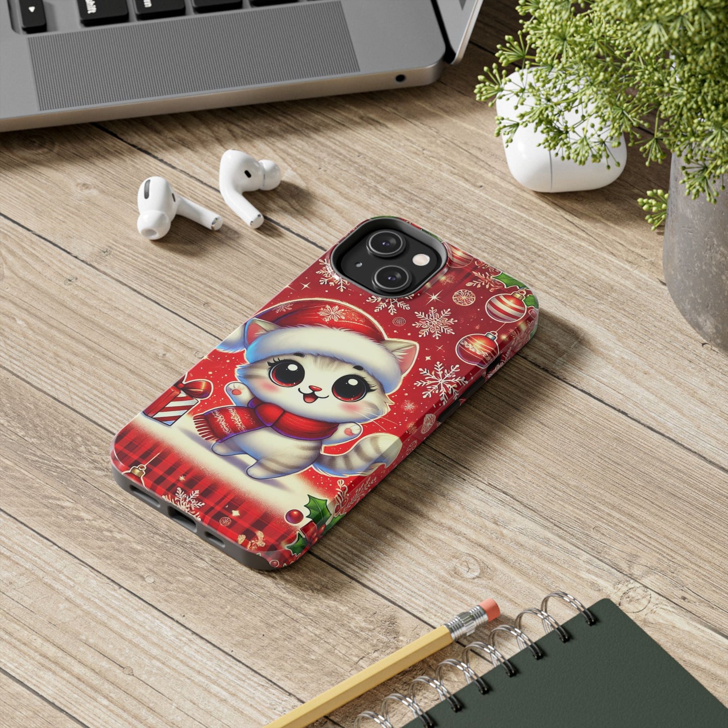 Merry Meows Wireless Charging Support Tough Case