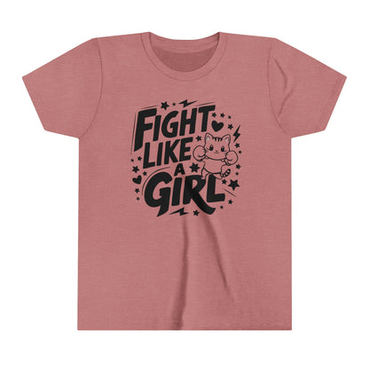 Fight Like Girl Youth Heavy Cotton T-Shirt