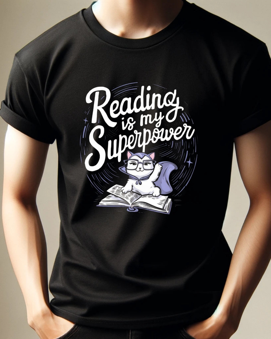 Book Lovers T-Shirt Reading Is My Superpower Cotton Tshirt