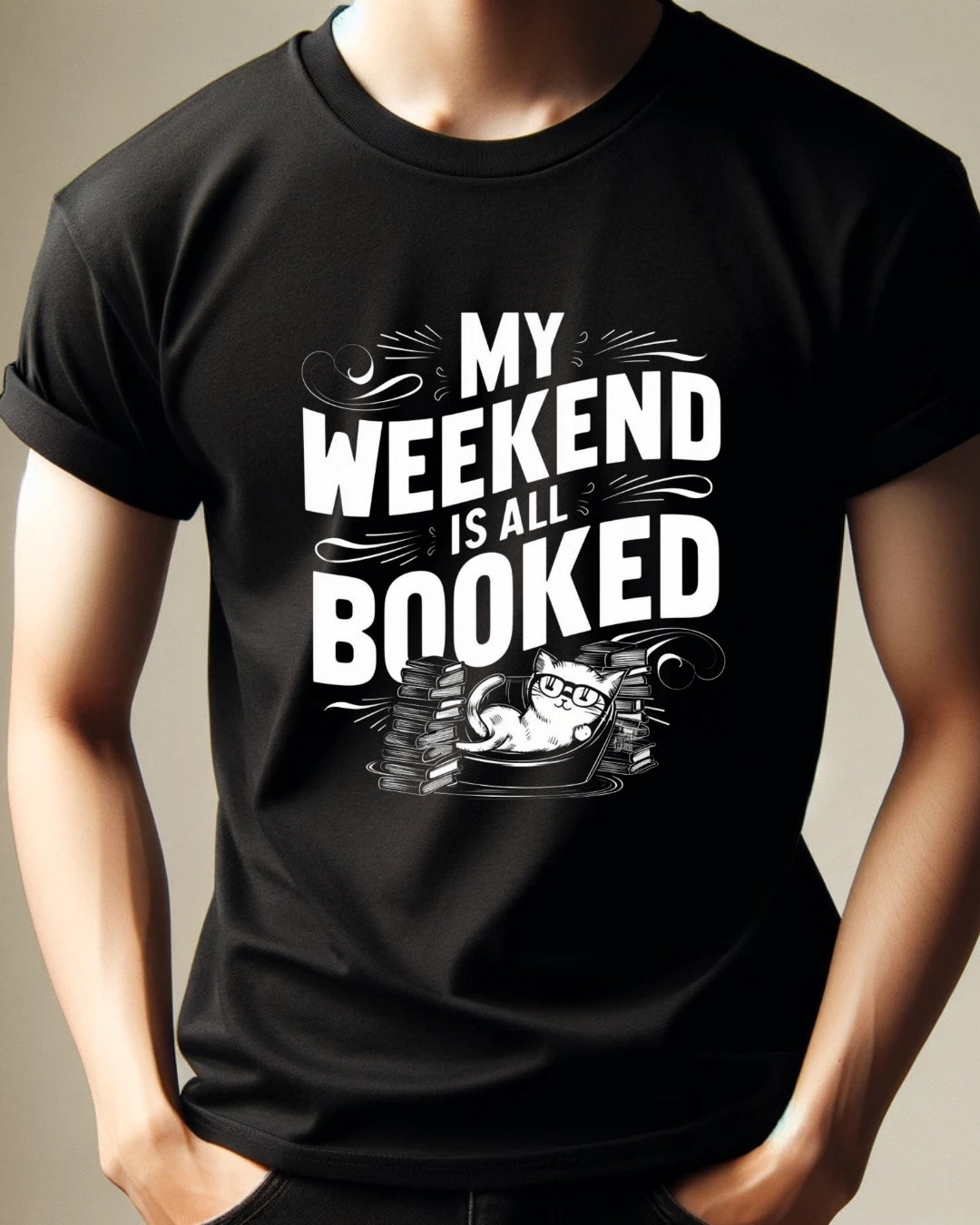 Book Lovers My Weekend Is All Booked Cotton Tshirt