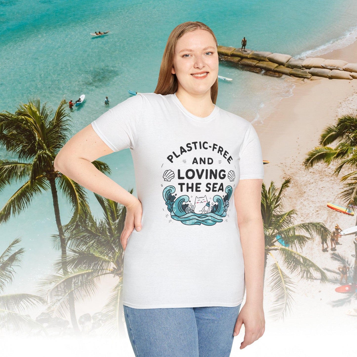 Plastic Free Ocean Cotton T-Shirt