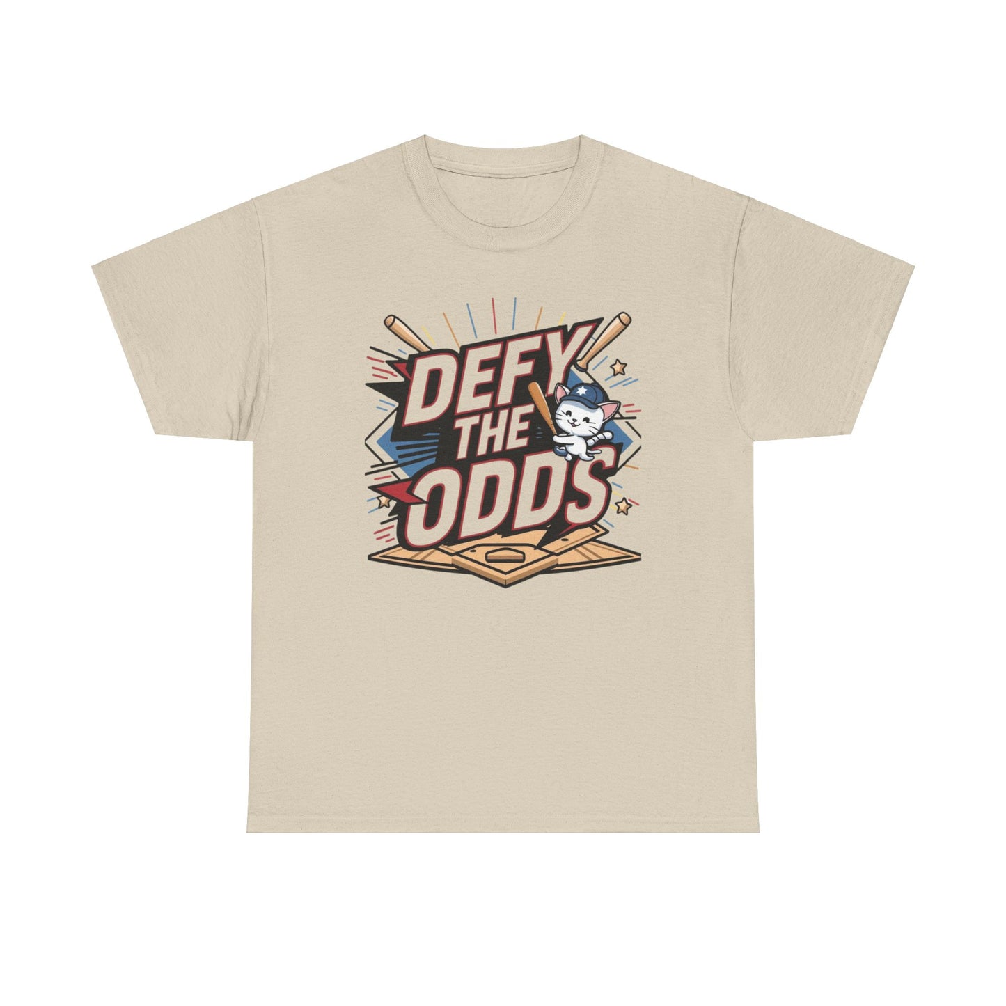 Defy The Odds Baseball Crew Neck Cotton Tees