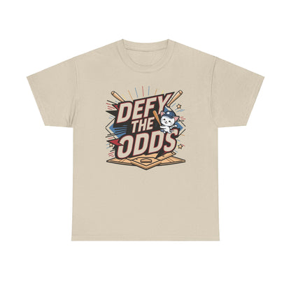 Defy The Odds Baseball Crew Neck Cotton Tees