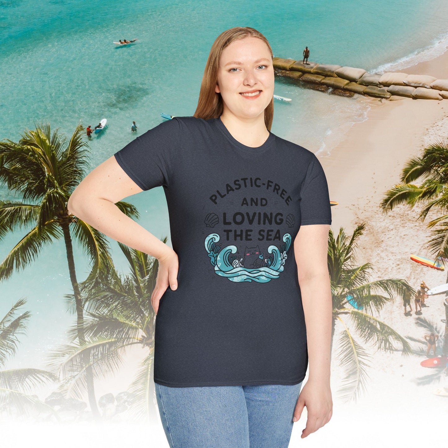 Plastic Free Ocean Cotton T-Shirt