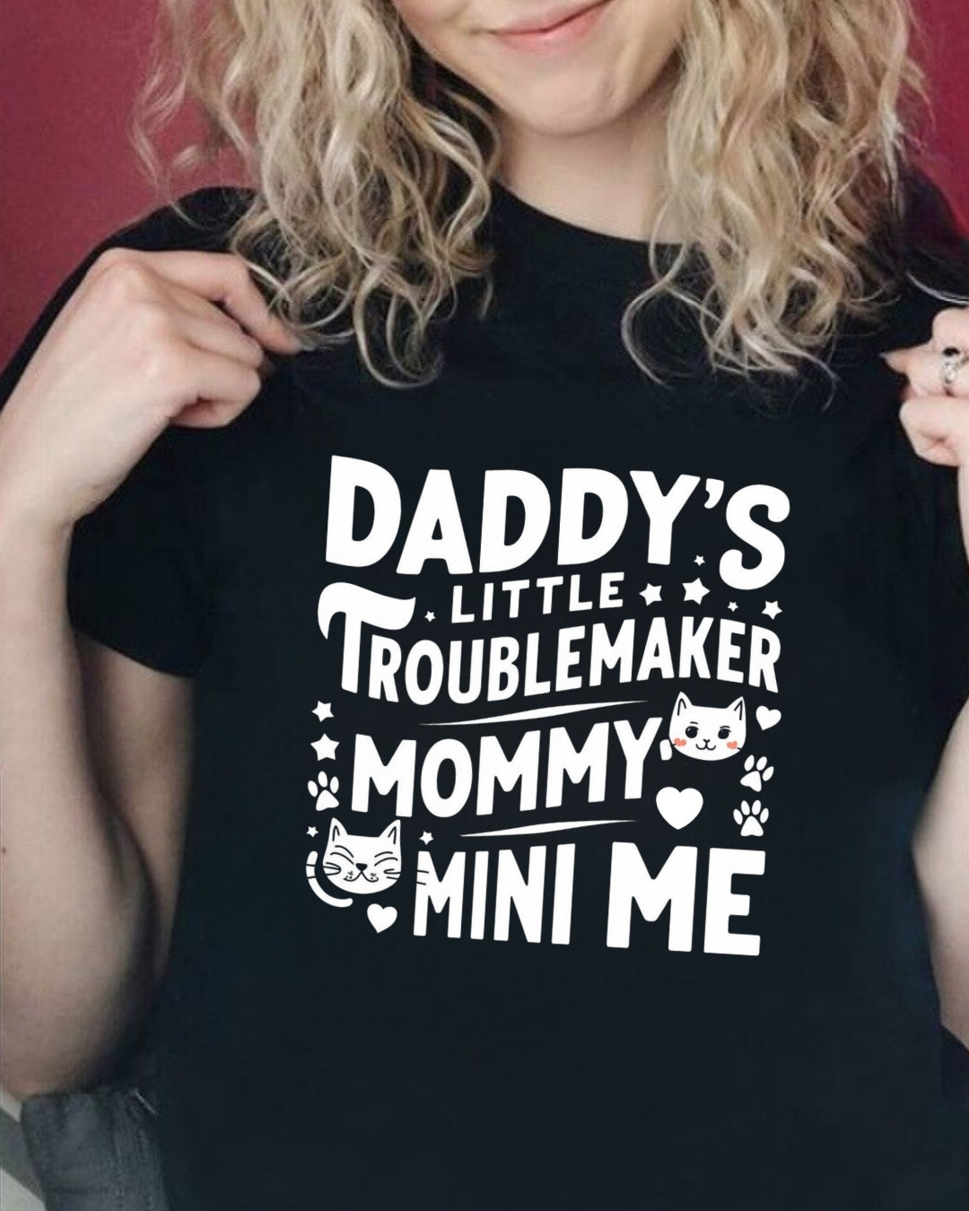 Daddy Little Troublemaker Kids  Cotton T-Shirt