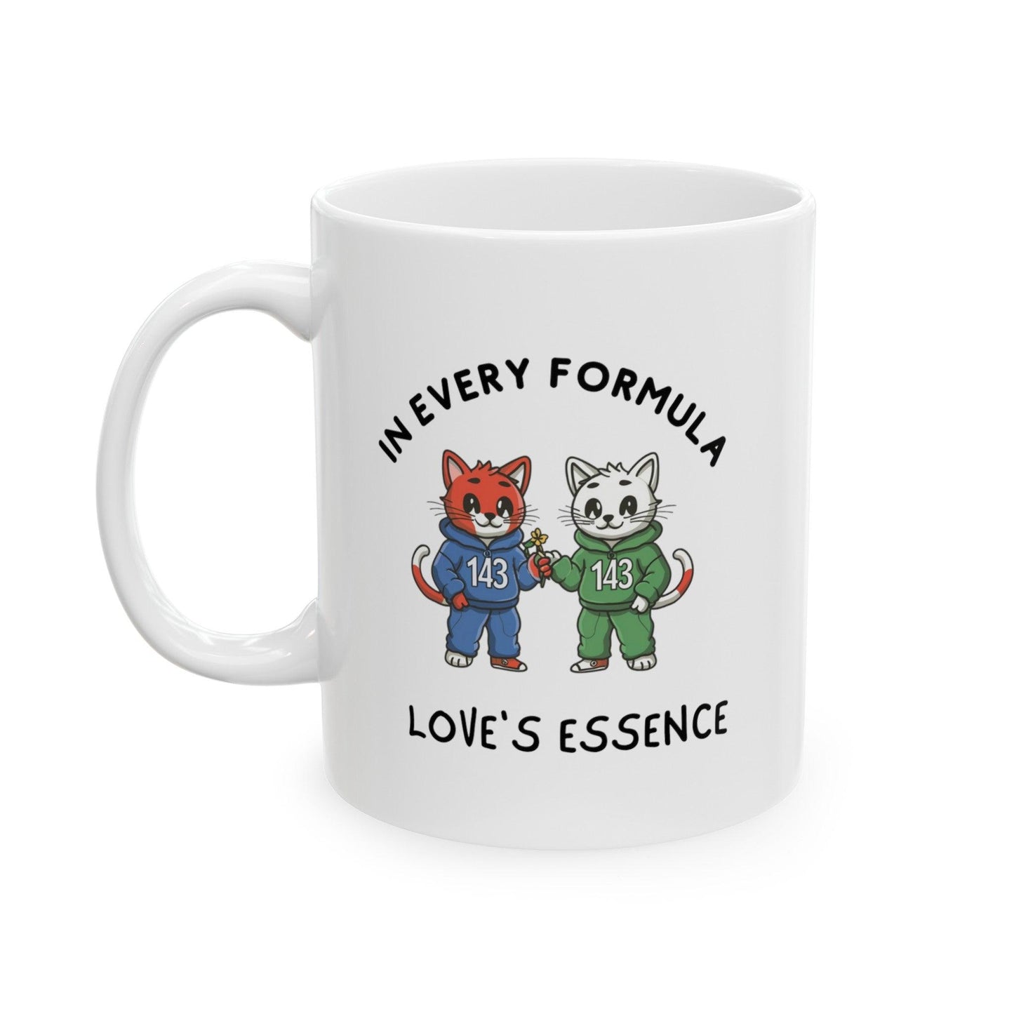 Billien Purr Love Printify 11oz Coffee Mugs Holiday Picks Home & Living Kitchen Mugs Sublimation Valentine's Day Valentine's Day Picks White base