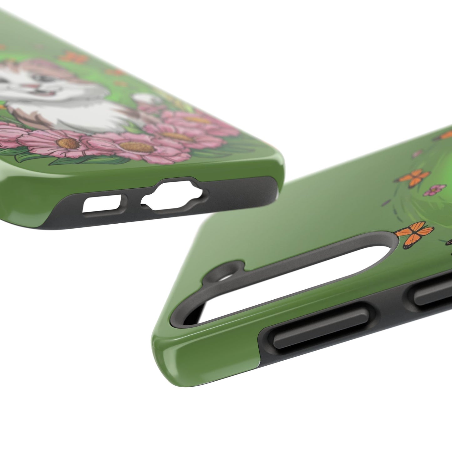 Green Mewsic Wireless Charging Support Tough Case