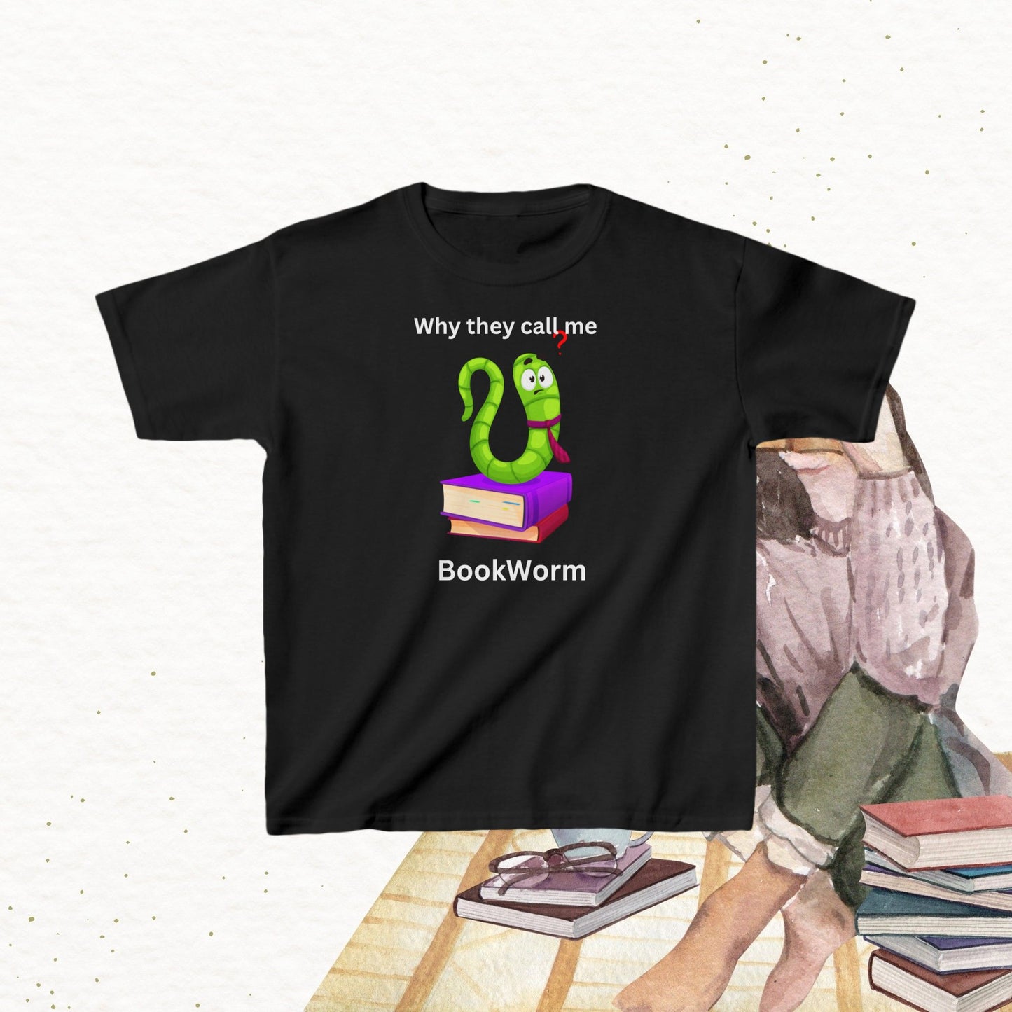 Purrfectly Bookish kid Cotton Tshirt