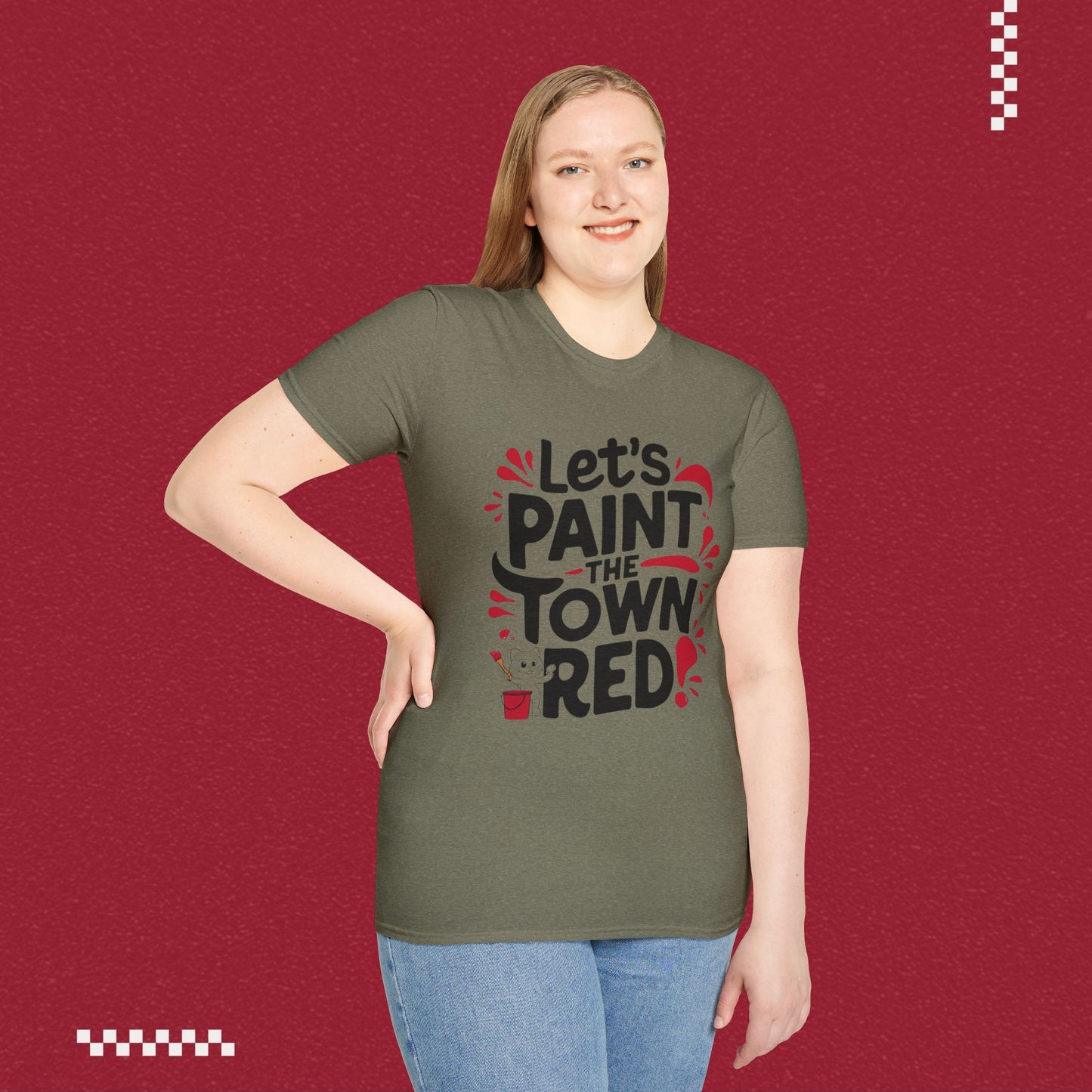 Let Paint Town Red Idiom Cotton T-Shirt