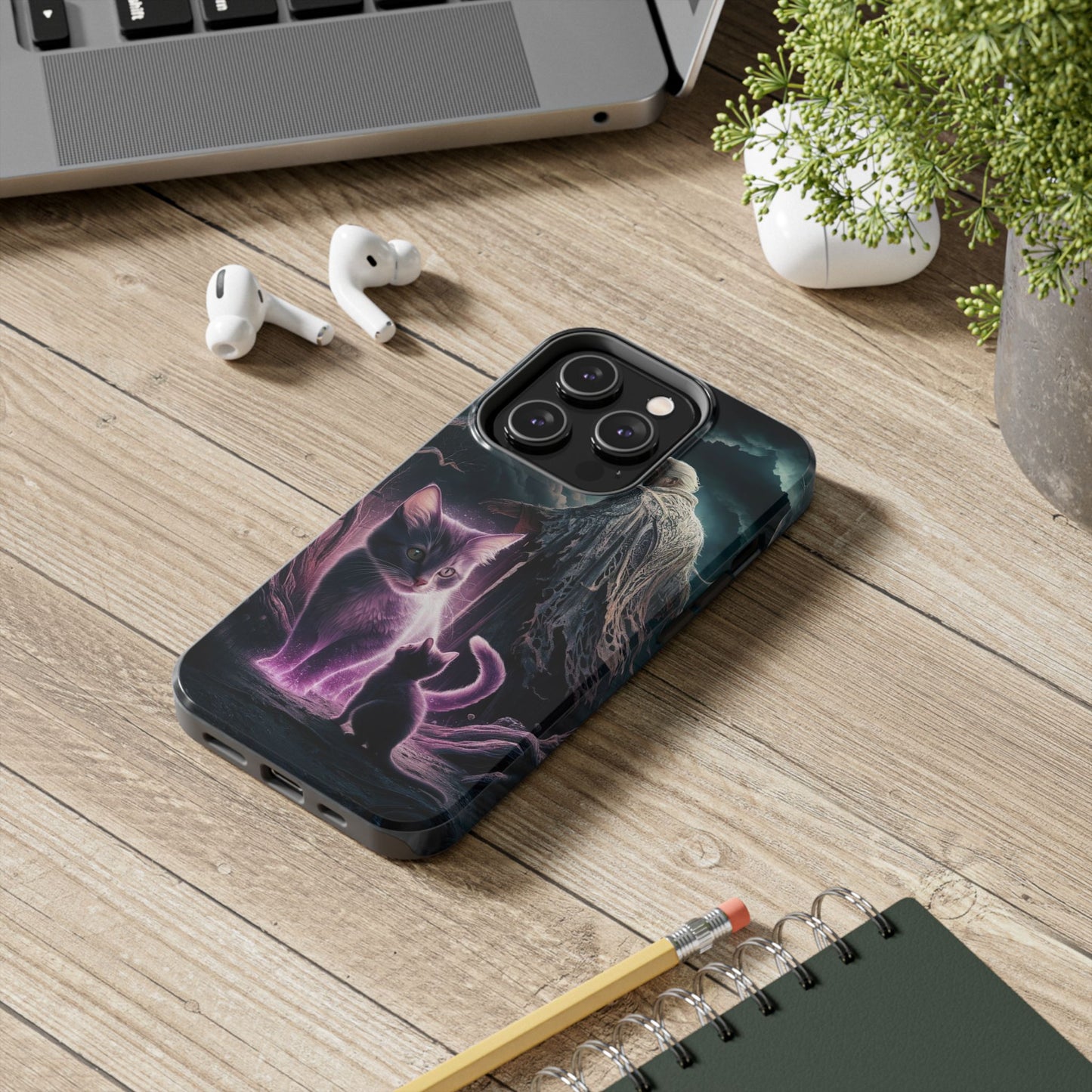 Meowmoirs Wireless Charging Support Tough Case