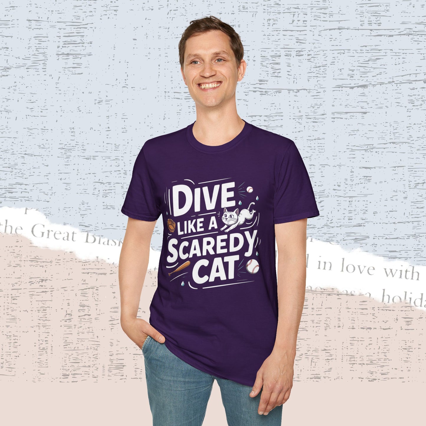 Dive Like Scaredy Cat Cotton Men Tee