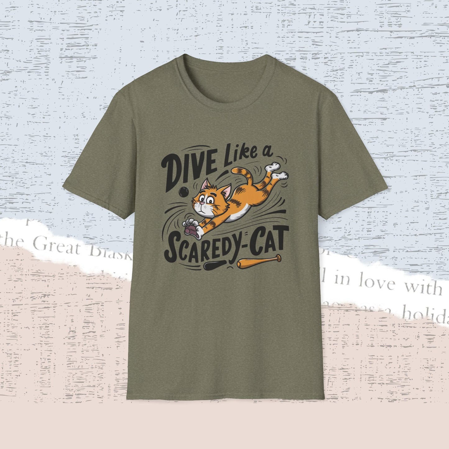 Dive Like Scaredy Cat Cotton Men Tee
