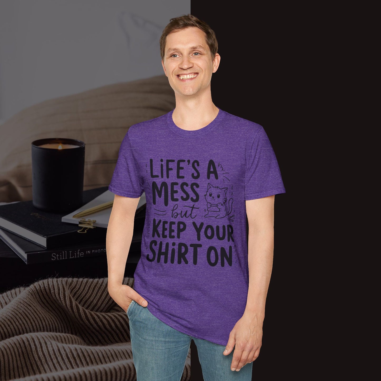 Life Messy Cotton T-Shirt