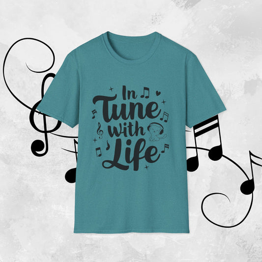 In Tune With Life Cotton Men T-Shirt
