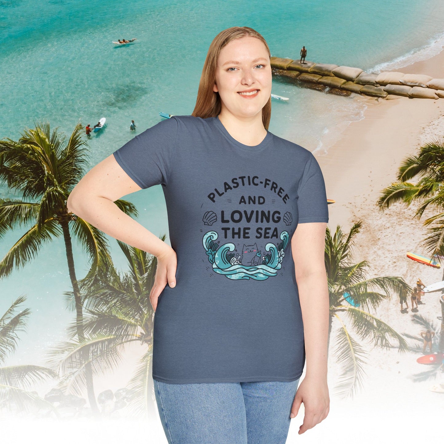 Plastic Free Ocean Cotton T-Shirt