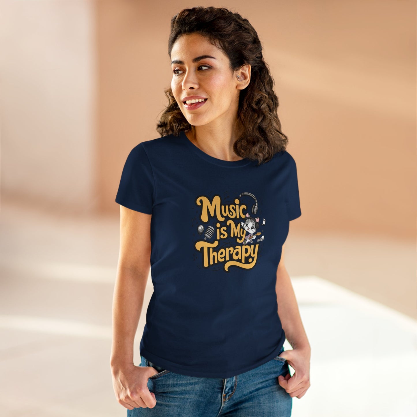 Music Is My Therapy Women Tshirts