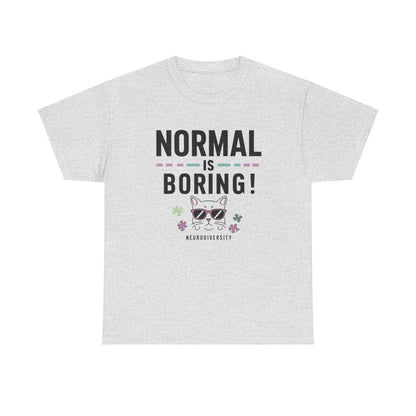 Normal Is Boring Moms Dad Parents Autistic Awareness Cotton T-Shirt