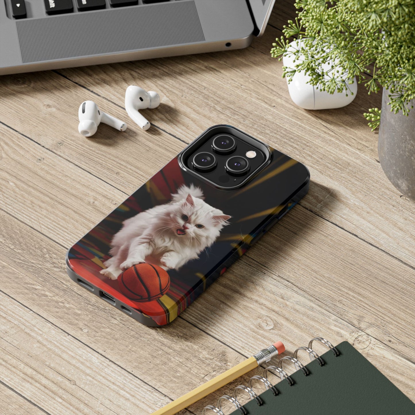 Alley-Oop Meow Wireless Charging Support Tough Case.
