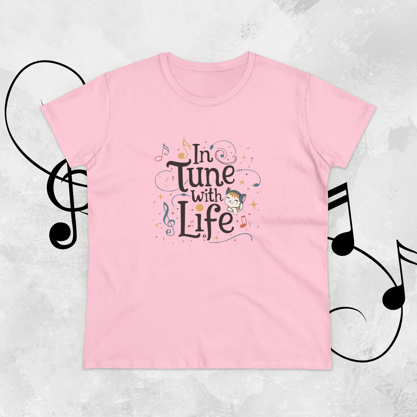 In Tune With Life Women Cotton Tshirt