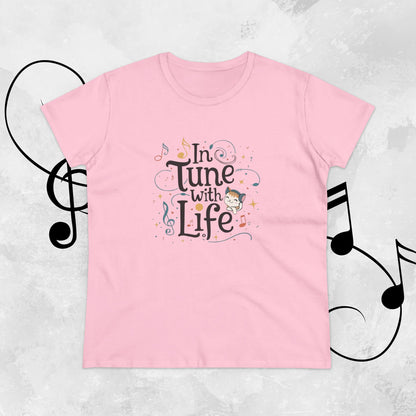 In Tune With Life Women Cotton Tshirt