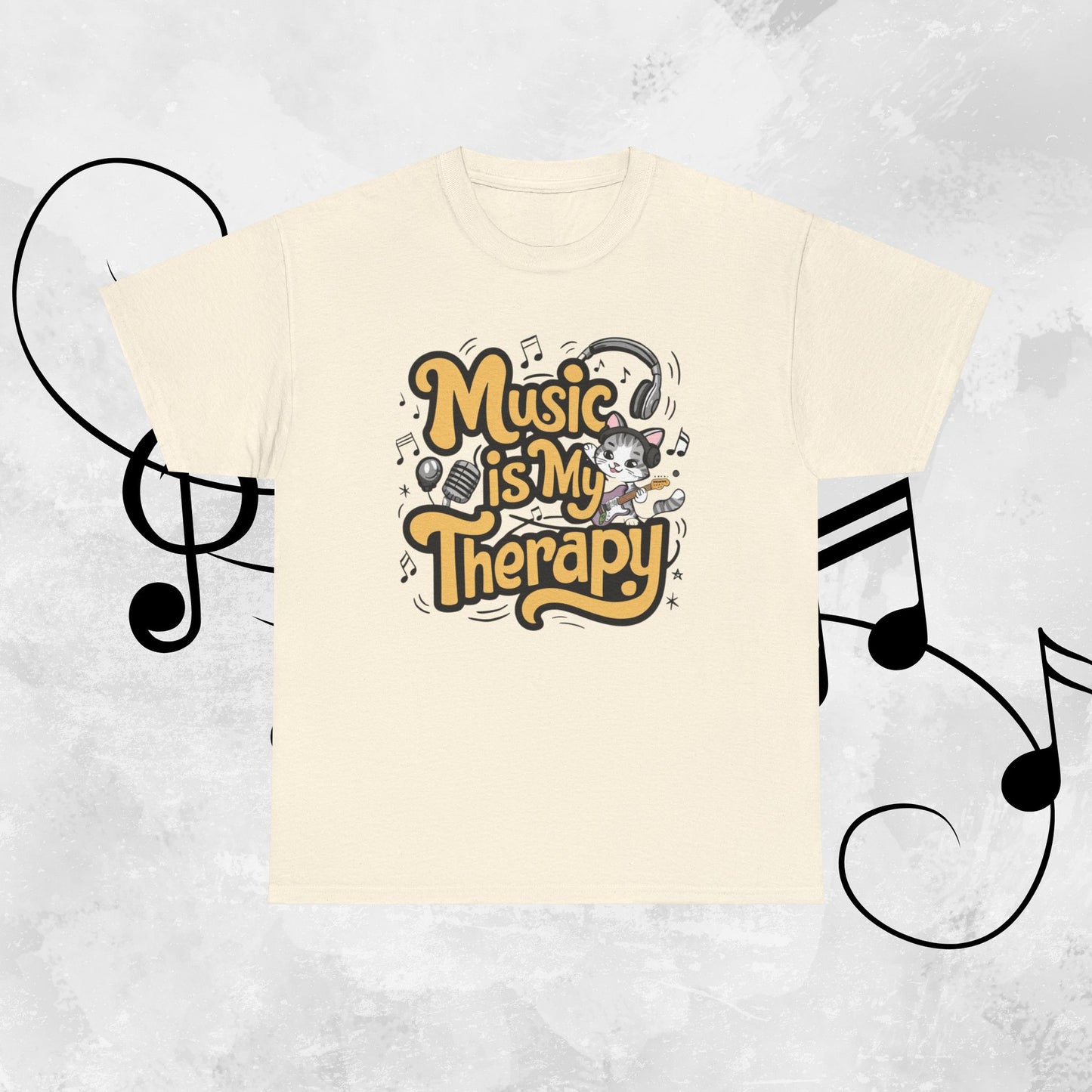 Music Is My Therapy Unisex Cotton Tshirt